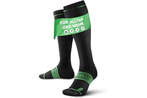 ZEBRAX® Kompressionsstrümpfe Damen & Herren [Gr. 35-47] zur Förderung der Performance I Gepolsterte Stützstrümpfe für schmerzfreies Joggen uvm. I Atmungsaktive Kompressionsstrümpfe Herren