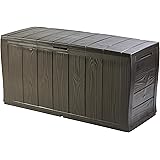 Keter Baule Sherwood in Resina, ruote incluse, 270 Lt di capacità contenitiva, 117 x 45 x 57.5 cm, Marrone
