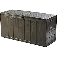 Keter Baule Sherwood in Resina, ruote incluse, 270 Lt di capacità contenitiva, 117 x 45 x 57.5 cm, Marrone