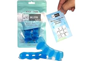 JG BLESS PRODUCTS JG BLESS | Separador Dedos Pies - Gel Mejorado (2 Ud) Tamaño Universal - 0% BPA - Separador para dedos de Silicona - Alienador Dedos Natural - Corrector dedos pies - Juanetes -Toe Spacer. AZUL
