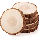 Lot De 40 Rondins De Bois Naturel 7-10 Cm - Tranches Brutes 10 Mm, Pour Bricolage, Décoration Mariage Ou Noël - 5