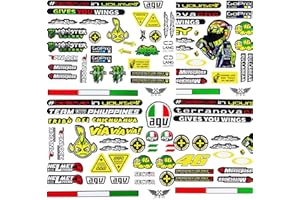 DABBOO 3 Hojas Pegatinas Moto Casco Bicicleta Racing Mtb Racing Vinilo Impermeables Adhesivos para Moto Pegatinas Motocross de Kit para Motocicletas Vehículos Eléctricos Coches de Carreras(E)