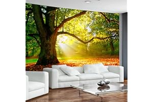 Arsey Arazzo da parete con albero, decorazione da parete, per soggiorno, camera da letto, verde, extra grande, 300 x 180 cm