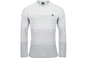 Karl´s People Herren Strick-Pullover Rundhals | Männer Winter-Pullover Color-Block|stylischer Herren Strick-Pulli | Warmer Männer Pulli Grobstrick| Herrenpullover Herren Basic Longsleeve