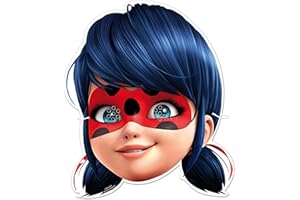 VERBETENA Prodigiosa: Las Aventuras De Lady Bug- Miraculous Lady Bug Maschera Ladybug, Cartone Animato, Multicolore, toddler, 5653464