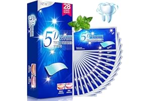 FEXPDL Teeth Whitening Strips 14 Packs 28 Pcs Teeth Whitening, Sensitive Teeth Whitening Strips, Premium 5D Whitening Strips, Tooth Whitening Kits for Efficiently Removing Stain