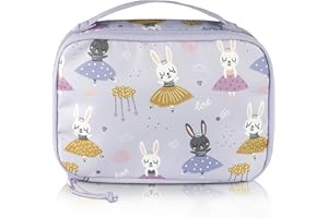 TA Trend Atelier Borsa Termica Bambini, Borsa per il Pranzo, Mini Borsa Isolata per Cosmetici, Medicine, Snack - Sostenibile (Lilla - Ballerina, 21,5 x 14,5 x 6,5 cm)