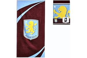 The Gift Scholars Aston Villa Beach Towel – Official Licensed 100% Cotton – Large 140 x 70 cm (55 x 28 in) – Perfect for Pool