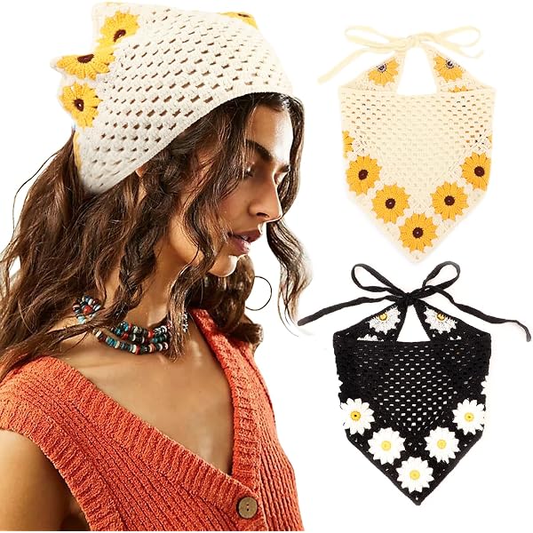 Bandana-Stirnband Für Damen – Verstellbares Kopftuch In Blumen-Optik, Vielseitig Für Hochzeit, Party & Alltag