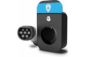 Parkwächter E1 EV Cable Holder with Lock — Anti-Theft Wall Mount for Type 2 Charging Plugs — EV Charger Holder with Child Safety — Cable Organiser for Wallbox