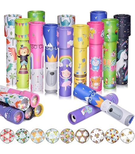 6-teiliges Kaleidoskop Bastelset – Für Kinder & Erwachsene, 14,5 Cm, Mitgebsel Kindergeburtstag