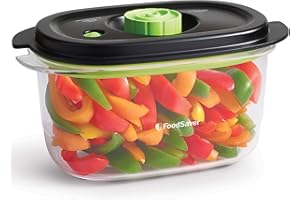 FoodSaver Contenitore Salva Freschezza per Sottovuoto da 1.2 litri, con Funzione Marinatura, BPA Free, Indicatore del Vuoto, Trasparente