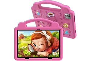 VASOUN Kids Tablet 10 Inch, Android 12 Tablet 3GB RAM 64GB Storage,Tablet for Kids with Time Limits, Age Filters, and More with Parental Controls,Google Playstore YouTube Netflix for Boys Girls (Pink)