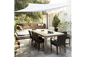 Clara Shade Sails - White Right Angled 4.2m Triangle Sun Shade Sail, Conservatory Sail Shades, Pergola Canopy, Garden Sail Canopy Waterproof, Patio Gazebo, Garden Tent, Outdoor Sun Sail Shade, Awning