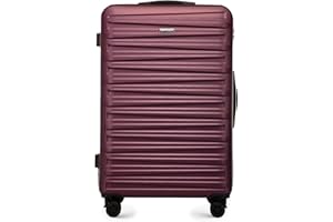 WITTCHEN Skyspeed Line Reisegepäck Großer Koffer Hartschalenkoffer ABS Groß Rollkoffer Trolley Check-In Gepäck Kombinationsschloss Teleskopgriff 4 Rollen Maroon Lufthansa/Eurowings/Ryanair/Condor