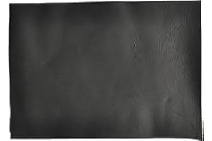 HAPPER STUDIO Lederreste - Vorgeschnittene DIY Blätter für Handwerk und Hobby in verschiedenen Größen. Crazy Horse gewachstes Leder (Schwarz, A5 14.8 x 21 cm)