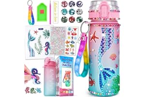 KISS BABY Dla dziewczynek w wieku 5, 6, 7, 8, 9, 10 lat: prezent dla dziewczynek w wieku 4-12 lat, dla dzieci, DIY, butelka na wodę, zabawka w wieku 6-8-10 lat, spersonalizowana, kreatywny zestaw do