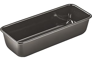 Dr. Oetker Kastenform 30 cm EXCLUSIVE, Kuchenform für saftige Kuchen und deftige Brote, Brotbackform mit Emaille-Versiegelung (Farbe: Grau-Braun/Crème), Menge: 1 Stück