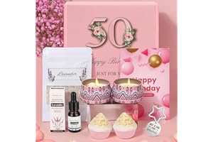 AYGE 50th Birthday Gifts for Women, Pamper Birthday Gifts Sets Hamper for Women, Mum, Mother, Friend, Sister, Wife, Her, Self Care Relaxation Spa, Relax Bath Gift Birthday Presents for Women
