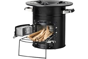 BBQ-TORO Four à Missiles #2 | Acier Inoxydable Rocket Stove pour Les chignons, Les poêles et Bien Plus Encore