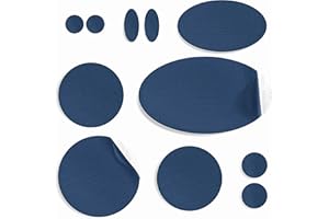 ‎AZENGEAR aZengear Naszywki do naprawy kurtek puchowych | wstępnie wycięte, samoprzylepne, miękkie, wodoodporne, odporne na rozdarcie tkanina nylonowa Rip-Stop do mocowania (11 sztuk, Ciemny Granatowy)