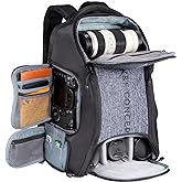 K&F CONCEPT Sac à dos étanche pour appareil photo Canon Nikon Sony DSLR drone, objectif, ordinateur portable, trépied et acce