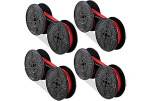 Chihutown 4 Pairs Universal Typewriter Ribbon, Calculator Ribbon Replacement Pack, Typewriter Ink Ribbon for Most Typewriter
