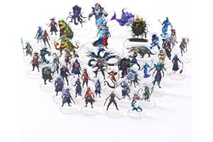 IPEAU DND Miniatures Coastal Swamp & Underwater Dungeons and Dragons Starter Set Mini pour D&D 5E Pathfinder Figurines plates en acrylique TTRPG Accessoires de jeux de rôle Cadeau pour DM-B