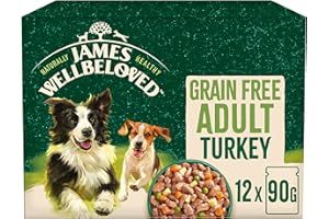 James Wellbeloved Adult Dog Food with Turkey in Gravy Pouch 12 x 90 g