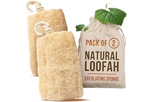 CRAFTSOFEGYPT Exfoliating Body Scrubber Loofah Sponge - Natural Egyptian Bath & Shower Scrubbers for Face, Back & Body - Biodegradable Luffa Wash Exfoliator - Eco Friendly, No Toxic Chemicals