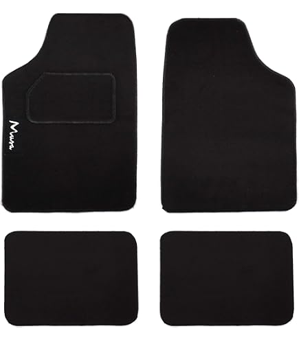 MTC Tappetini Auto Su Misura Per Lancia Musa 2004-2012, In Gomma Rinforzata, Antiscivolo Con Bordo In Velcro, Battitacco Incluso - 2
