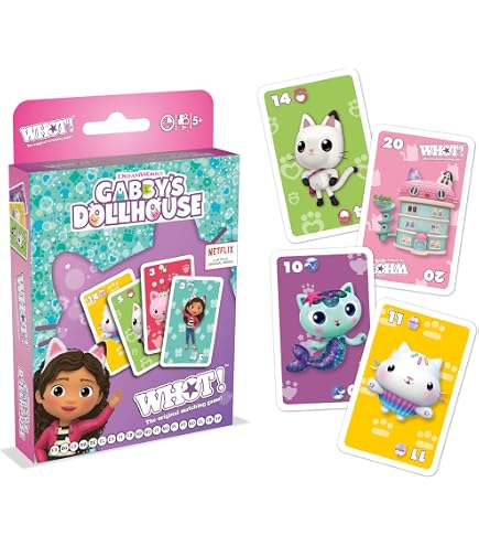 Shuffle – Gabby Y La Casa Mágica – Juego De Cartas 4 En 1: 7 Familias, Pares, Acción Y Batallas – Para Niños Y Familias A Partir De 4 Años