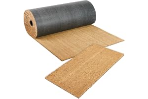 ANRO Kokosmatta dörrmatta skrapmatta naturprodukt rullmaterial många storlekar och höjder tjocklek 14 mm – storlek 130 x 100