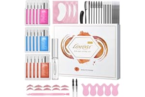 Lomansa Eyelash Lift Kit, Eyelash Perming Kit, 10 Application Lash Lift Sachets and Brow Lamination, Last Up to 6 Weeks, Suitable for Salon and Home Use