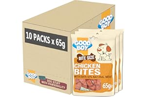 Good Boy - Bitesize Chicken Bites - Dog Training Treats - Made with Over 50% Natural Meat - 65 g ℮ - Low Fat Dog Treats - Case of 10
