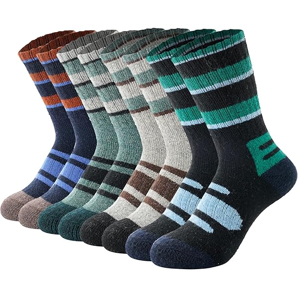 ARERWA Kids Ski Socks Thermal Knee High Premium- Soft, Durable, And Warm Snowboard Socks For Boys And Girls (3-12 Years) 2 Pairs, Dark Blue Light Gray, 7-12 Years - View #6