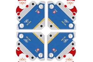 HOMBASING Aimant Soudure, Aimant de Soudure 4 PCS Force de Maintien 12.5kg de Soudure Equerre de Support Positionneur Magnétique 45 ° 90 ° 135° Aimant Soudure Puissant