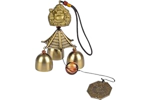 DWE Windspiel-Glocke, chinesisches Elefantenfisch, Metallglocke, Feng Shui-Glöckchen, zum Aufhängen
