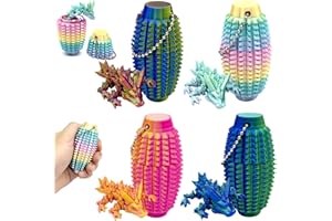 AUNGKWANG 4 PCS Little Ouchies Pain Fidget, Juguetes Antiestres Adultos, Keychain de Spiky Grippie Stim, Juguetes Estrés y Ansiedad, Mini Llavero Portátil de Masaje, Regalo Novedoso para la Oficina