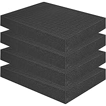 4x Rasterschaumstoff 30x30x5cm - Würfelschaum Für Werkzeugkoffer & Kamera-Einsätze