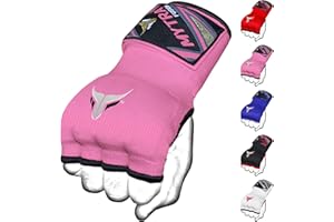 Mytra Fusion sous Gants de Boxe pour Enfants Rembourré en Gel avec Bandes et Dragonnes Rapides 76 cm, Élastique pour MMA, Muay Thai, Kickboxing, Punching et Arts Martiaux