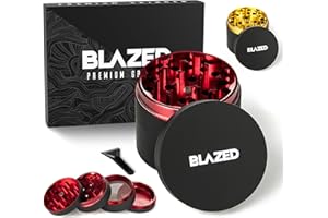 Blazed Large Aluminium Herb Grinder (Red)