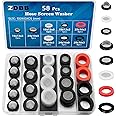 ZDBB 58 PCS Shower Head Garden Hose Screen Filter Gasket.Stainless Steel Water Filter Hose Washer Kit for 1/2,3/4 Inch Plumbing Faucet Screen Fittings and 5/8" Washing Machine Inlet Line Connection