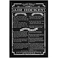 Hathaway Air Hockey Game Rules Wall Art,Black