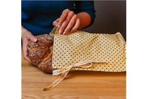 JSEM ZERO WASTE S.R.O. Bienenwachs beutel für Lebensmittel, Backwaren, Obst und Gemüse | Wiederverwendbare Bags für frische Lebensmittel | 100% Natürlich Umweltfreundliche Lagerung (Classic Chic, 30x40cm)