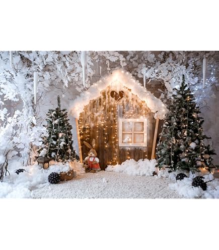 Toile De Fond De Scène De Neige 6x3m, Forêt Enneigée, Sapin De