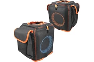 BXAXGX Schutzhülle für PartyBox Encore Essential Lautsprecher, kratzfest, staubdichte Schale, passgenaue Lautsprecherjacke, atmungsaktive Netzhülle, mit 2 Aufbewahrungstaschen (Partybox Encore Essential)