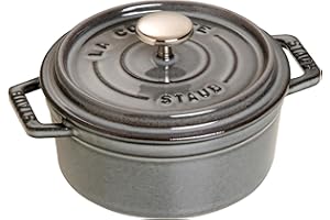 Staub Cast Iron Mini Cocotte, Round 12 cm, 0.25 L, Graphite Grey