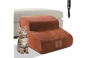 Zvonema Escaleras para Mascotas-Escalera para Perros Pequeños Portátil,Rampa para Perros de Esponja para Sofá Cama,Lavable,Superficie Antideslizante,Enviar 1 Rodillo de Pelusa
