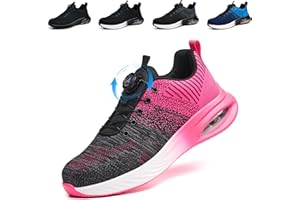 NBOFIEHY Sicherheitsschuhe Herren Damen Leicht Sportliche Arbeitsschuhe Atmungsaktiv Stahlkappenschuhe rutschfest Arbeitsschutzschuhe mit Drehknopf